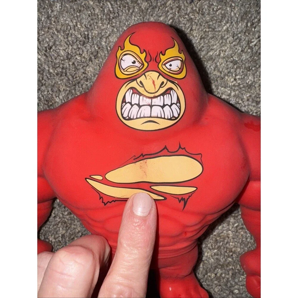 ZURU SMASHERS Red Wrestler SLAM HEROES Sand Filled Figure Stretch Throw Smash 6”